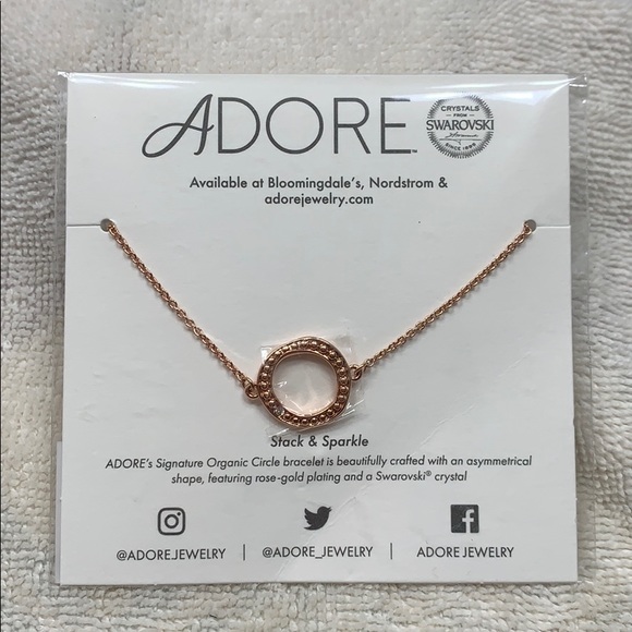 NEW Adore rose gold Swarovski circle bracelet - Picture 2 of 4
